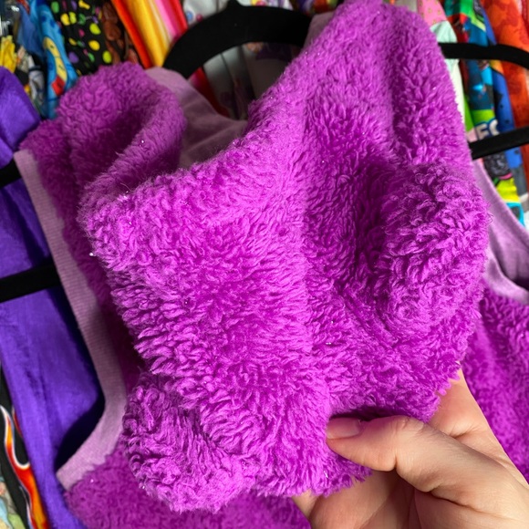 Circo purple plush furry bear vest/jacket - Picture 6 of 8